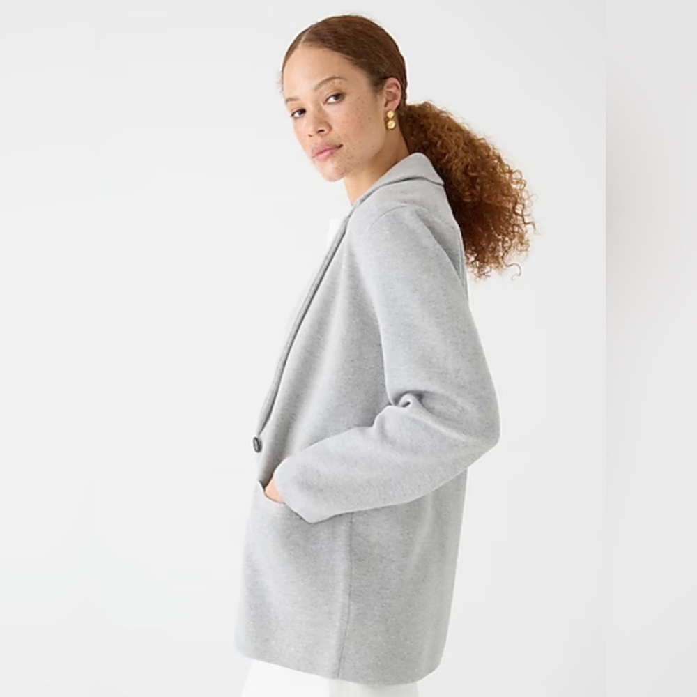 J. Crew Mercantile Heather Grey Relaxed Women’s Sweater Blazer Size S